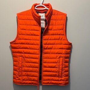 GAP Fiery Orange Puffer Vest